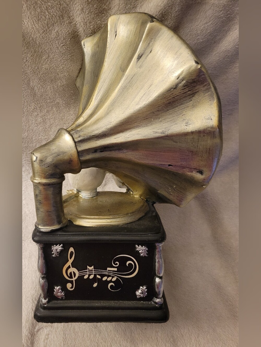 Ashland Gold and Black Skull Gramophone Accent. Hplifays,halloween, Goth. - Picture 3 of 8